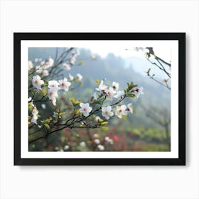 Blossoming Cherry Tree Art Print