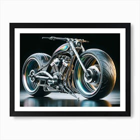 Futuristic Chopper Motorcycle concept 3 Art Print