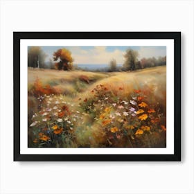 Printable Wall Art, Vintage Landscape, Farmhouse Wall Decorations, Vintage Landscape Oil Painting.4 3 Art Print