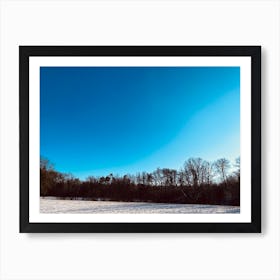 Snowy Field With Blue Sky 3 Art Print