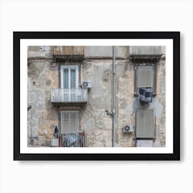 Windows In Naples, Italy Art Print