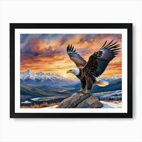 Wings of Freedom Bald Eagle Poster