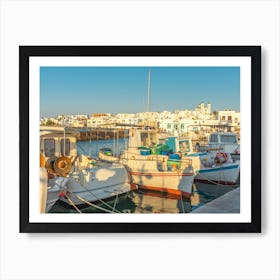 Greek Island Fishing Port Art Print