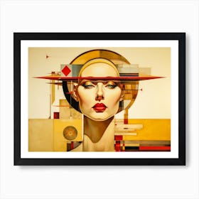 Abstract Illustration Of A Woman And The Cosmos 86 Art Print
