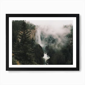 Modern Waterfall Scenery Art Print