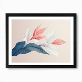 Pink And White Flowers Art Print