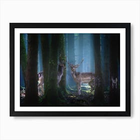 Deers Art Print