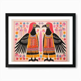 Vulture Folk Style Animal Illustration Art Print