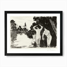 Bathers (ca. 1895), Camille Pissarro Art Print