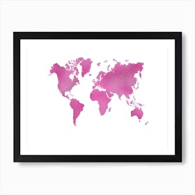 World Map Watercolor 1 Art Print