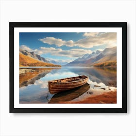 Boat On A Lake 3 Art Print