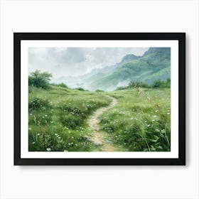 Path In The Meadow 1 Art Print