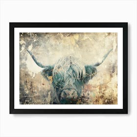 Cow Highland Illustration Art 02 Art Print