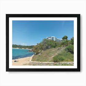 Hotel by the sea Art Print