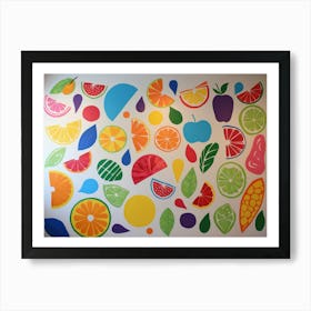 Colorful Fruit Slices Wall Mural 2 Art Print