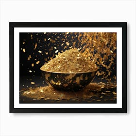 Gold Confetti 3 Art Print