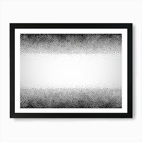 Black And White Dotted Background Art Print