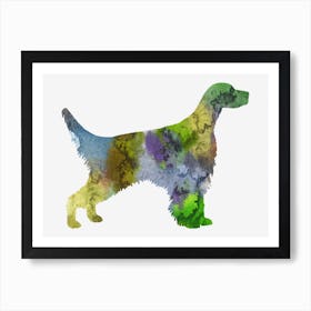 Watercolor English Setter Dog Art Print