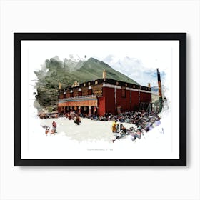 Tsurphu Monastery, Ü, Tibet Art Print