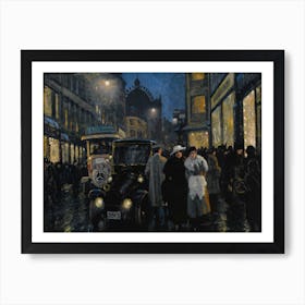 Night In London Vintage Poster Art Print