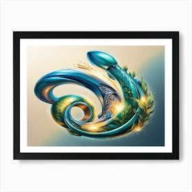 Emerald Dragon Art Print