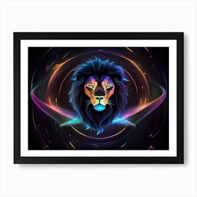 Abstract Lion Art Print