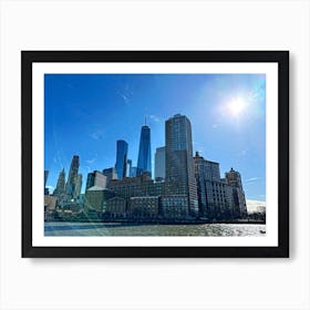 Downtown New York City Skyline Freedom Tower World Trade Art Print