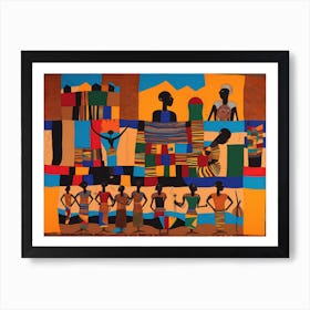 African Quilting Inspired Art, 1212 Art Print