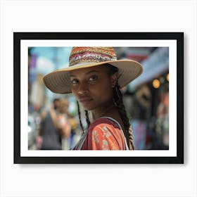 Woman Multicultural Urban Neighborhood 1 Art Print