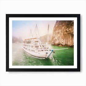Misty Halong Bay Cruise Vietnam Art Print