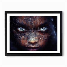 Dark Blue Eyes Art Print