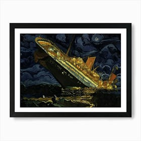 Sinking Of The Titanic Art Print