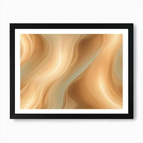 An Abstract Image Of Flowing, Swirling Lines In Shades Of Brown And Blue, Creating A Dynamic And Textured Background Art Print