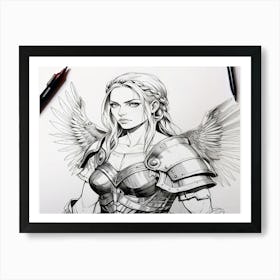 Angel Warrior 1 Art Print