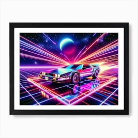 Back To The Future Car Art Print