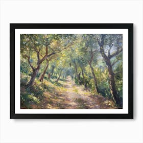 Olive Grove Path Art Print