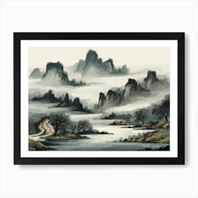 Chinese Landscape Painting Art Print