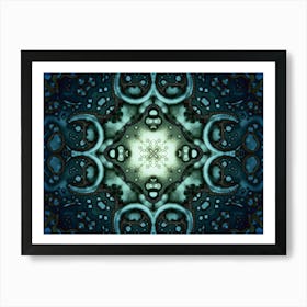 Watercolor Abstract Space Flower Art Print