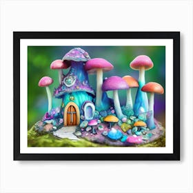 Fairy Mushroom House Art Print