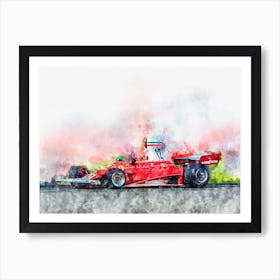 Niki Lauda No 12, Formula 1 Art Print