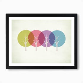 Four Trees Art Print