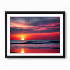 Sunset On The Beach 661 Art Print