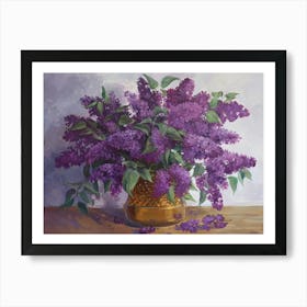 Still Life With Lilacs In A Golden Vase Poster