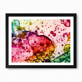 Alcohol Ink All Colors Art Print