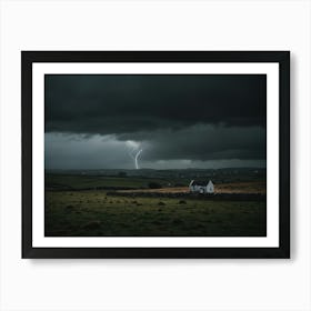 Lightning Over A House 1 Art Print