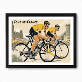 Tour De France cycling Poster wall art print Art Print