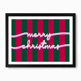 Merry Christmas Word Art Art Print