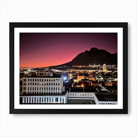 Cape Town At Night (Africa Series) Art Print