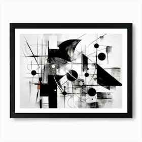 Perception Abstract Black And White 7 Art Print