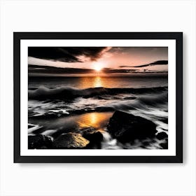 Sunset At The Beach 468 Art Print